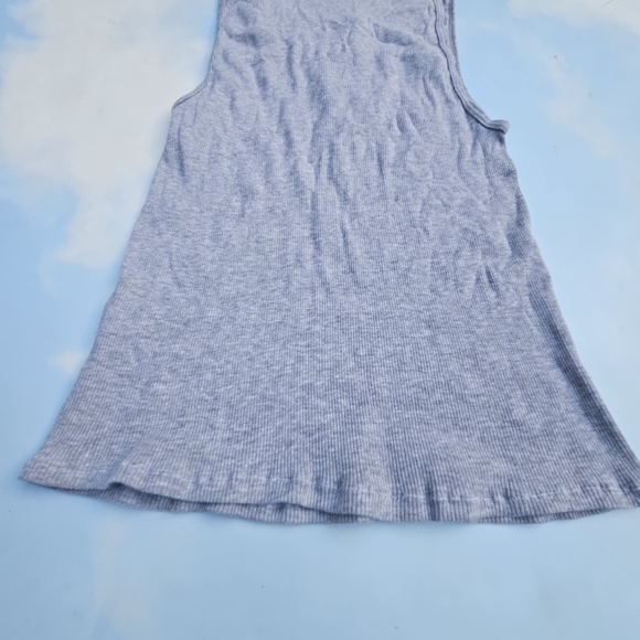 Grey Tank Top Goth Cross Chrome Hearts Looking Top - Picture 8 of 16